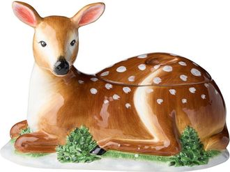Certified International Winter Cabin 3D Cookie Jar - Deer