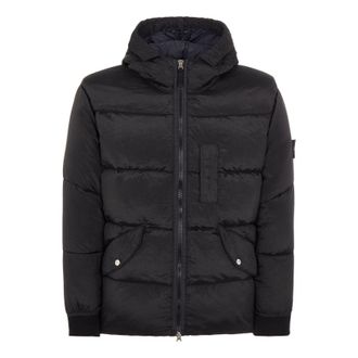 Stone Island Nylon Metal Hooded Down Jacket Black 771543619-V0029