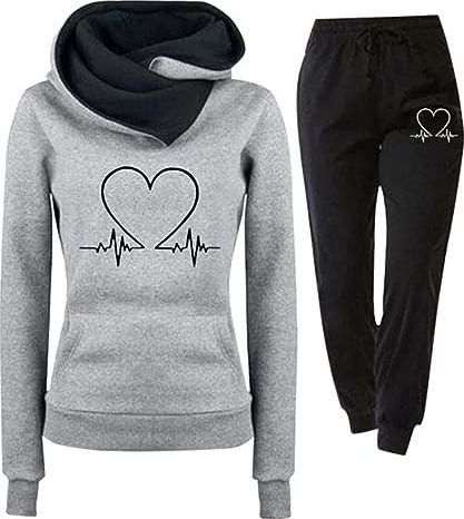 Ensemble De Sport Femme Grande Taille - Sweat Col Rond + Pantalon De Jogging - Couleur Unie - Chic Et Confortable