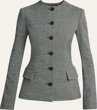 Proenza Schouler Annemarie Slim Melange Wool Jacket