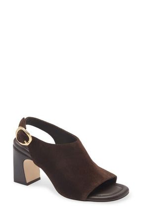 Rag & Bone Gigi Slingback Sandal in Dark Chocolate Suede at Nordstrom, Size 39.5