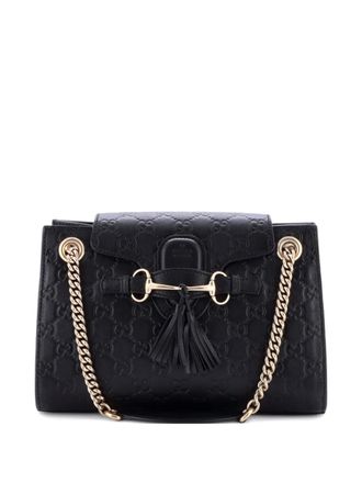 Gucci Emily Chain Flap Guccissima Leather Small shoulder bag - Nero