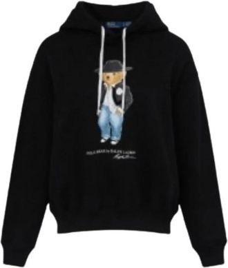 Polo Ralph Lauren Felpa con cappuccio Holiday Polo Bear Fleece - - Sweatshirts & Hoodies - Donna - Nero - S