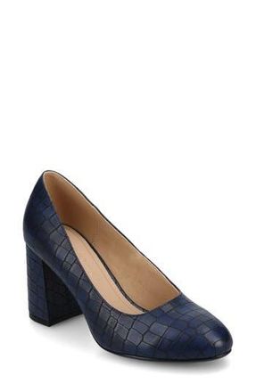 Journee Collection Seraphina Pump in Blue Crocodile at Nordstrom Rack, Size 9.5