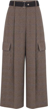 P.A.R.O.S.H. Pantalones Anchos - Trousers - Mujer - Marr&oacute;n - S