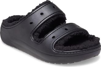 Crocs Classic Cozzzy Thermoplastische Dames Zwarte Sandalen