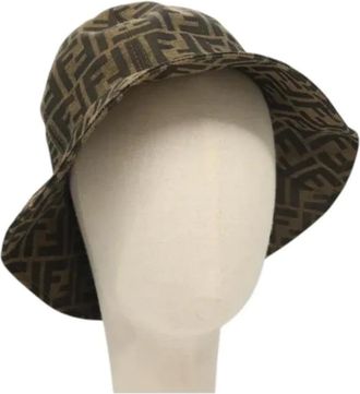 Fendi Pre-owned Tela hats - - Pre-owned - Donna - Marrone - ONE SIZE