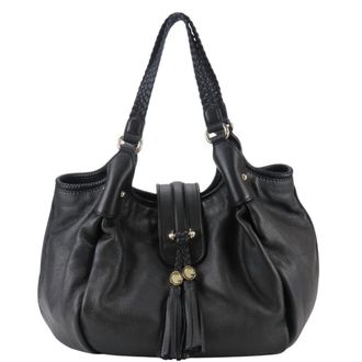 Gucci Black Leather Tote Bag (Pre-Owned)