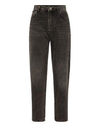 Philipp Plein Denim Trousers Mom Fit Logo