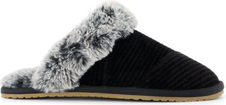 Toms Valerie Black Rib Cozy Knit Slipper