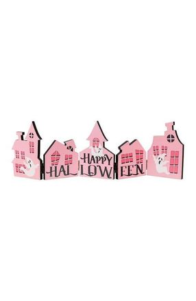 Glitzhome Halloween Wooden Hinged Haunted House Table Decor in Pink at Nordstrom, Size Medium