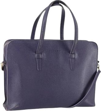 Loewe Pre-owned Handbags, female, Blue, Size: ONE SIZE Pre-owned Leather Handbag