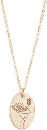 Set & Stones Louise Birth Flower Necklace in Gold/july at Nordstrom