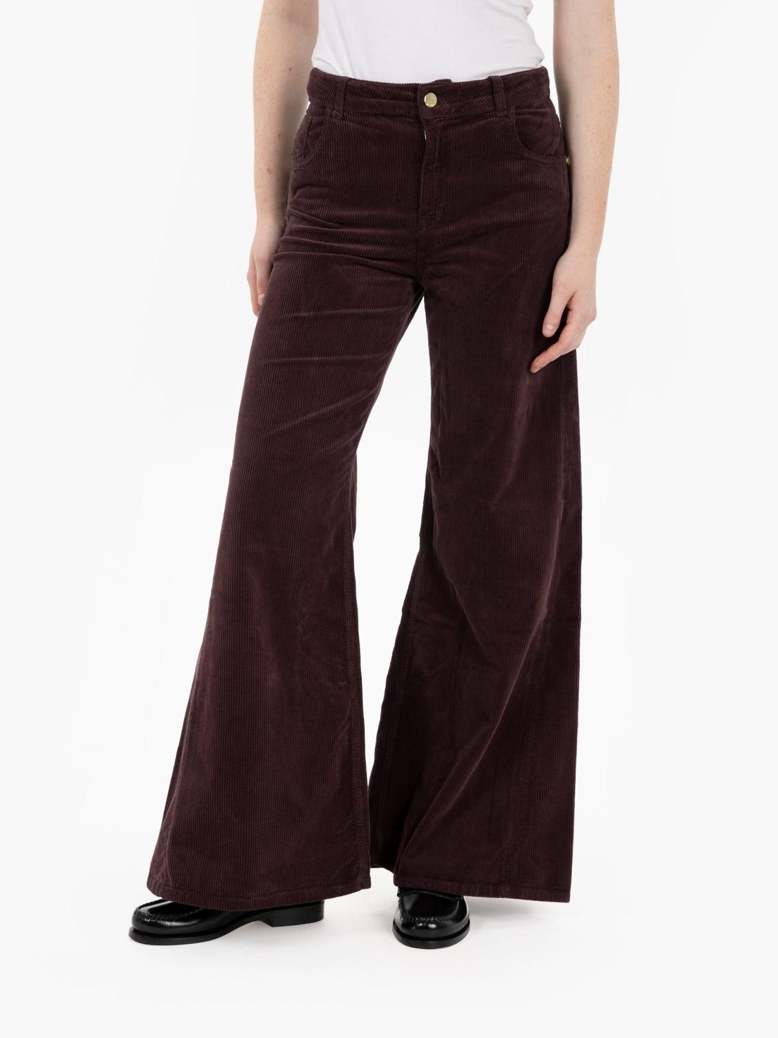 Kaos Pantaloni Palazzo Velluto Blu Pantaloni Velluto Pantaloni