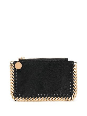 Stella McCartney Falabella zip cardholder - women - Polyester - One Size - Black