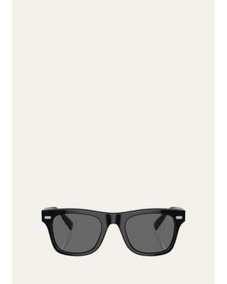 Brunello Cucinelli Engraved Acetate Square Sunglasses