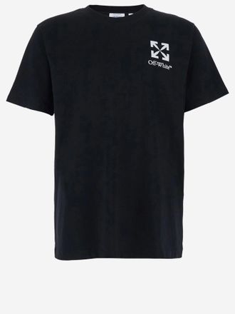 Off-white T-Shirt aus cremefarbener Baumwolle mit Logo