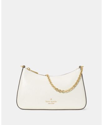 Kate Spade New York Womens Margot Textured Patent Leather Convertible Crossbody - White - One Size