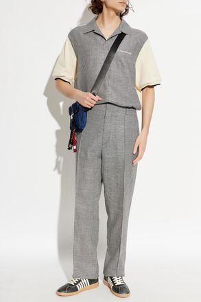 Dsquared2 Wool Polo Shirt With Check Pattern, Mens, Multicolour