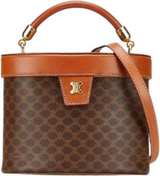 Celine Pre-owned Handbags, female, Brown, Size: ONE SIZE Pre-owned Macadam Shoulder & Vanity Bag
