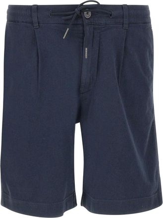 Woolrich Linnenmix Shorts - Heren - Korte Broeken - Blauw - M - Linnen - Korte Broeken