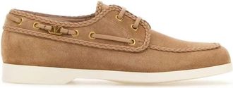 Valentino Garavani Suede Bootschoenen - Dames - Bootschoenen - Roze - 37 EU - Su&egrave;de - Schoenen