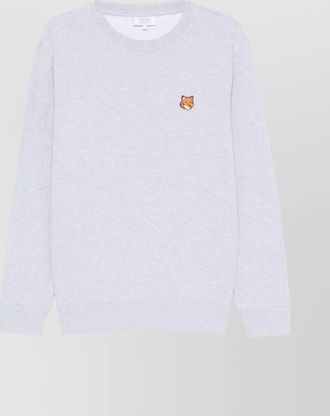 Maison Kitsun&eacute; organic cotton regular-fit crew-neck sweatshirt