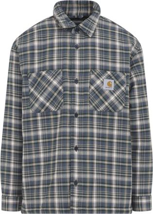 Carhartt Work in Progress Cronyn Shirt Jacket - Heren - Casual Overhemden - Blauw - S - Katoen - Overhemden