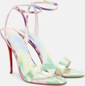 Christian Louboutin Miss Z tie dye patent leather sandals