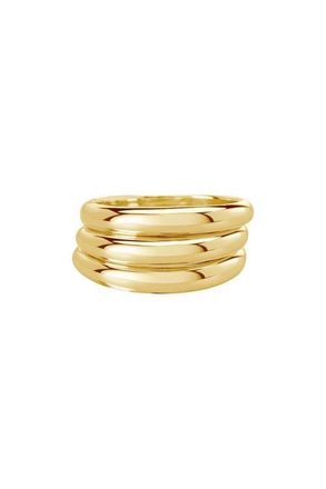 Murkani Vintage Wave Ring (Set of 3) 5 in Yellow Gold at Nordstrom