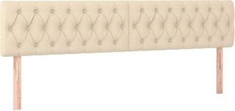 vidaXL Cabecero Con Led De Tela Color Crema 180x7x78/88 Cm Vidaxl