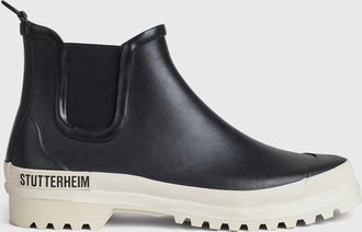 Stutterheim Womens Chelsea Rainwalker Rain Boots In Black