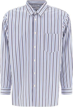 Comme Des Gar&ccedil;ons striped cotton shirt - men - Cotton - S - Blue