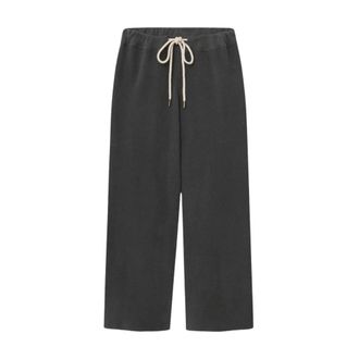 The Great. Cropped Trousers, female, Black, Size: S Wide Leg Cropped Sweatpant