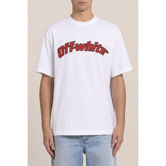 Off-white Mens White Cotton Logo Shirt, Size XL