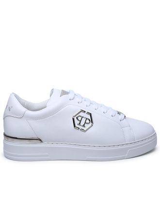 Philipp Plein Hexagon White Lear Sneakers