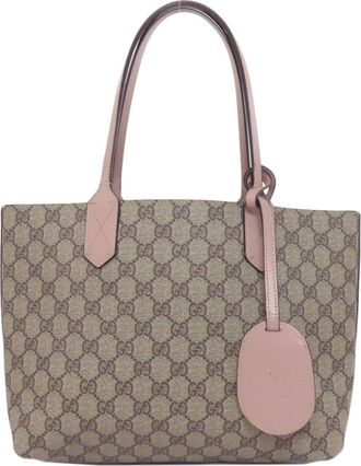 Gucci Brown Pink Pvc Tote Bag (Pre-Owned)