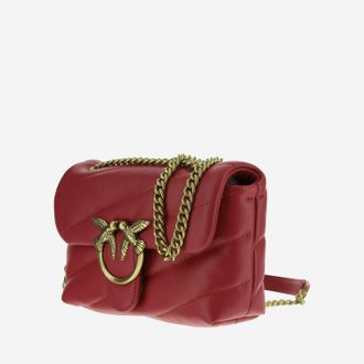 Pinko Quilted Leather Shoulder Bag - Red