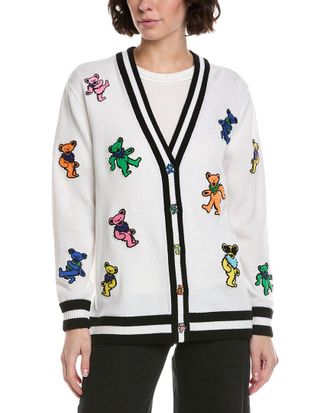 Alice & Olivia Alice + Olivia Bradford Bear Wool-Blend Cardigan