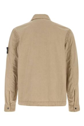 Stone Island Mens Beige Cotton Shirt Desert Tessuto Principale: Cotone Camicie