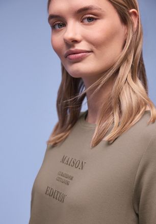 Street One Kurzarmshirt STREET ONE, Damen, Gr. 34, light terra mocha, Jersey, Obermaterial: 76% Viskose (LENZING ECOVERO), 20% Modal, 4% Elasthan, bedruckt, norm