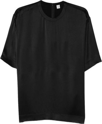 Toteme Short-Sleeve Viscose Satin T-Shirt