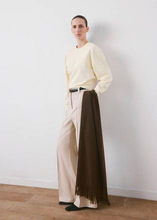 Mango Felpa cotone girocollo giallo pastello - Donna - XXS - MANGO