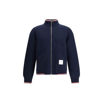 Thom Browne Blue Cotton Mens Bomber