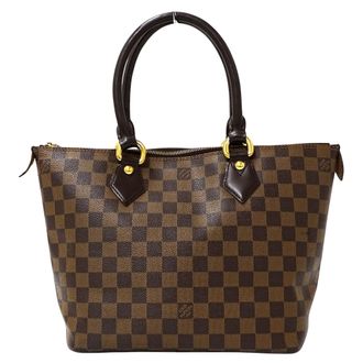Louis Vuitton Damier Canvas Ebene Damier Canvas Handbag Tote Bag (Pre-Owned)