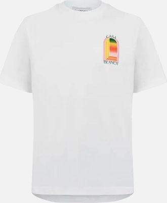 Casablanca Mens Casablanca Mirror T Shirt White/Pink - Size: 42