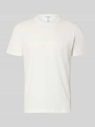 Antony Morato T-Shirt mit Label-Print in Offwhite, Gr&ouml;&szlig;e XXL