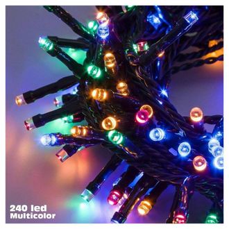 Trade Shop Trade Shop - Catena Luminosa Led Luminosa Metri 240 Led Multicolor Con 7 Gioke Luce