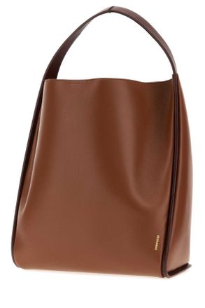 Jil Sander Womens Caramel Leather Pivot Bucket Bag Grape Borse A Secchiello