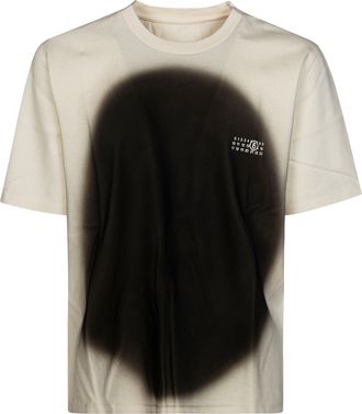 Maison Margiela Boxy Black Spray Paint Effect T-Shirt